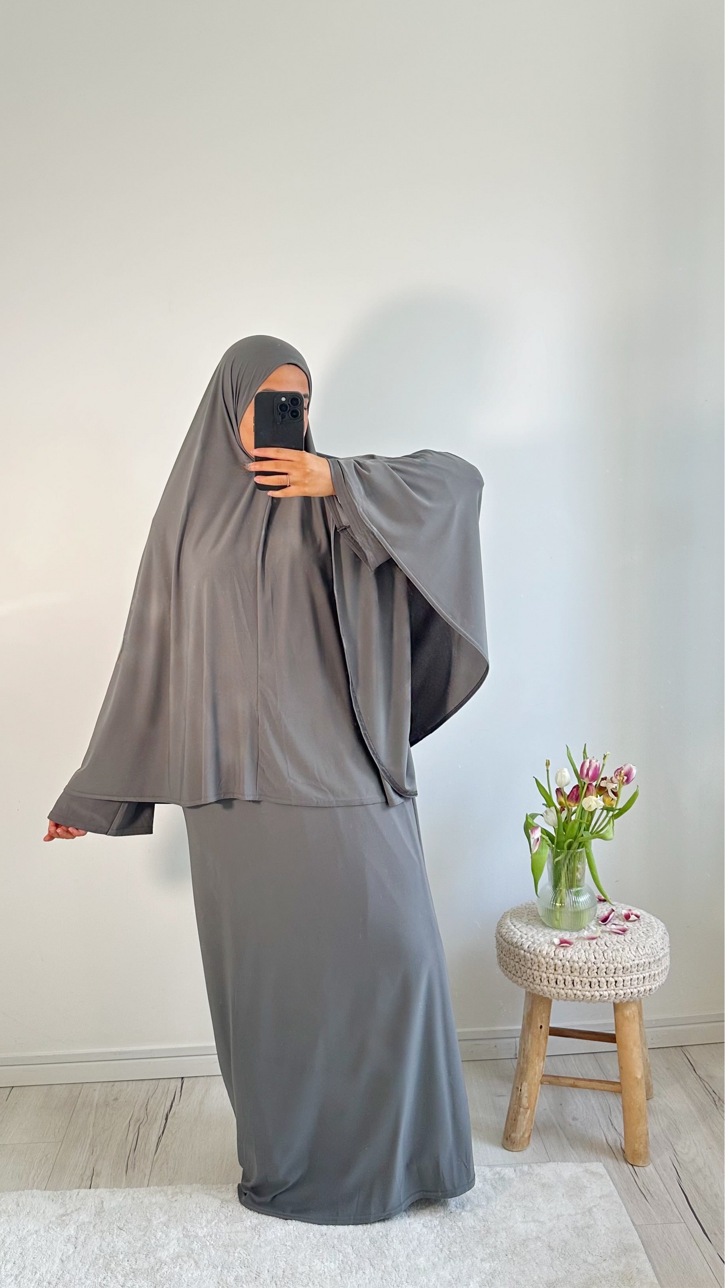 Ensemble Jersey gris clair